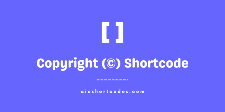 copyright symbol shortcode
