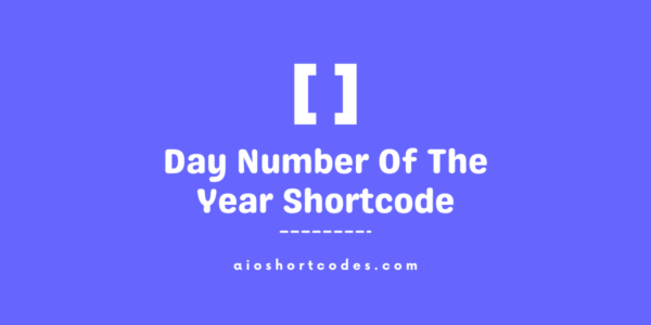day of the year shortcode