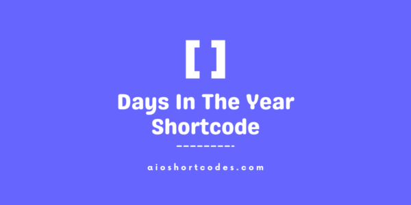 days in the year shortcode