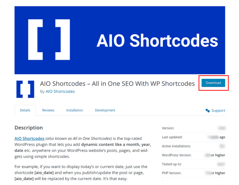 download aio shortcodes