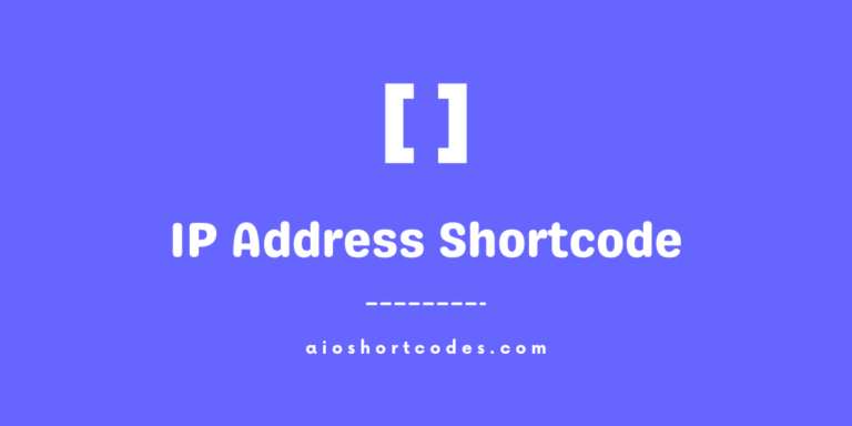 ip address shortcode