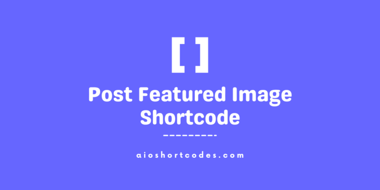 post featured image shortcode