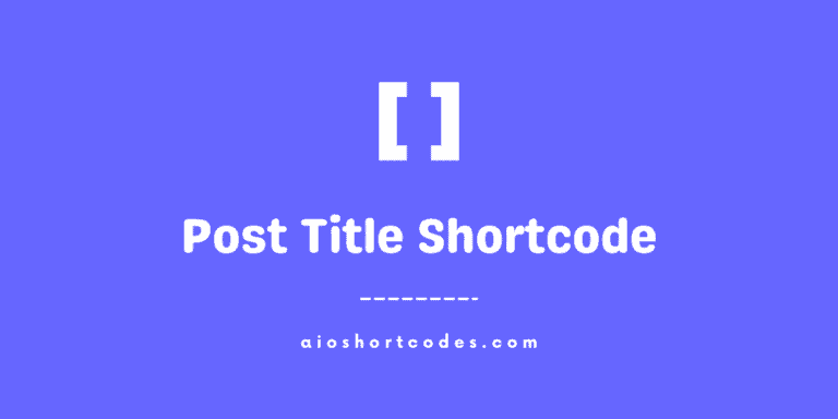post title shortcode