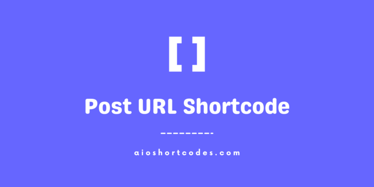 post url shortcode