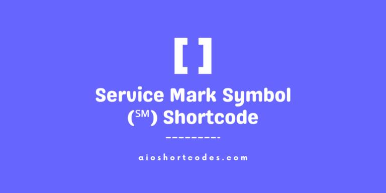 service mark shortcode