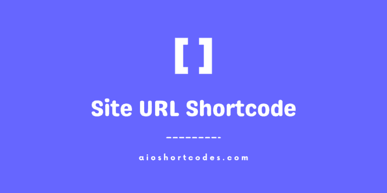 site url shortcode