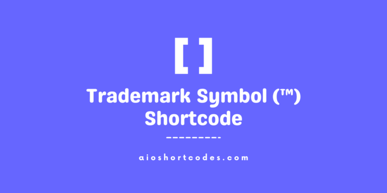 trademark shortcode