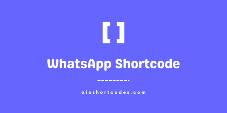 whatsapp shortcode