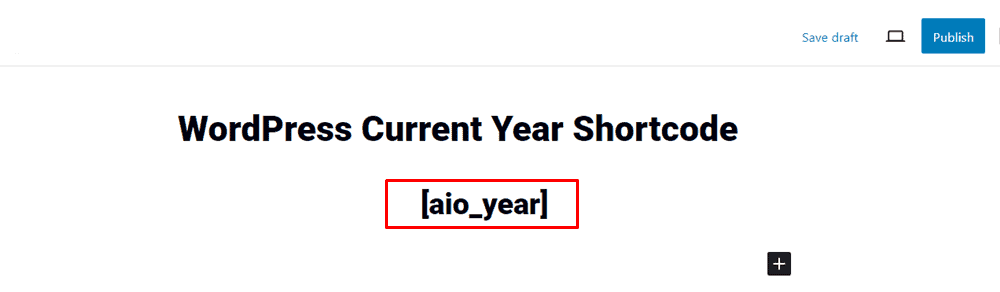 wordpress current year shortcode