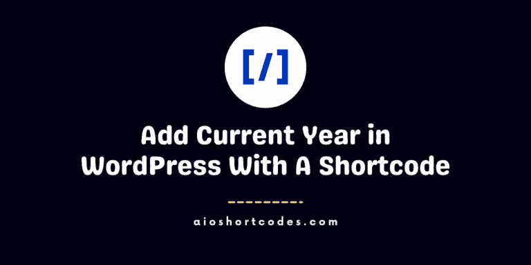 wordpress current year shortcode